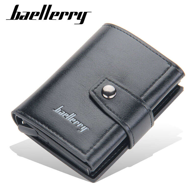 Leather Card Holder Wallet With Pop Up