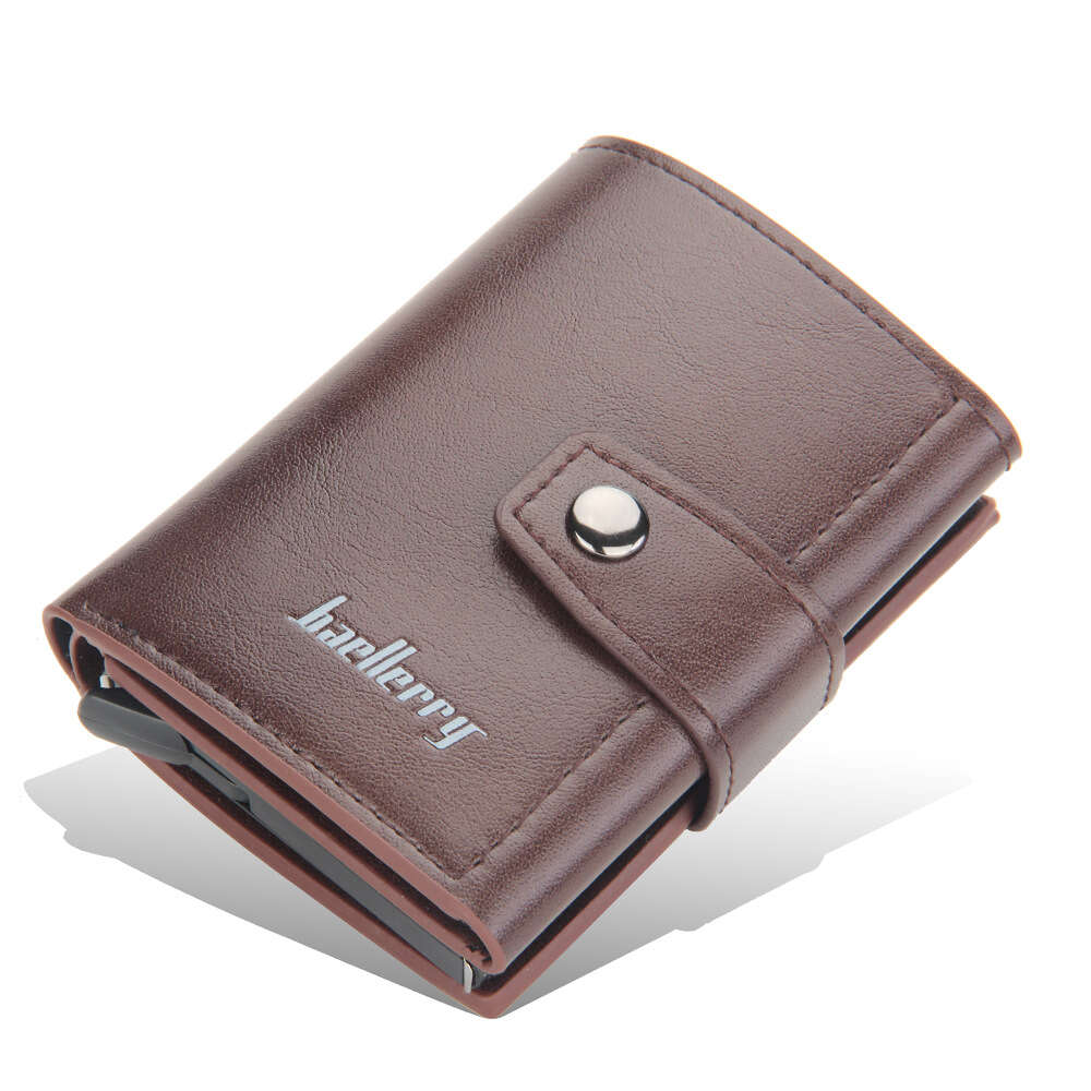 Leather Card Holder Wallet With Pop Up